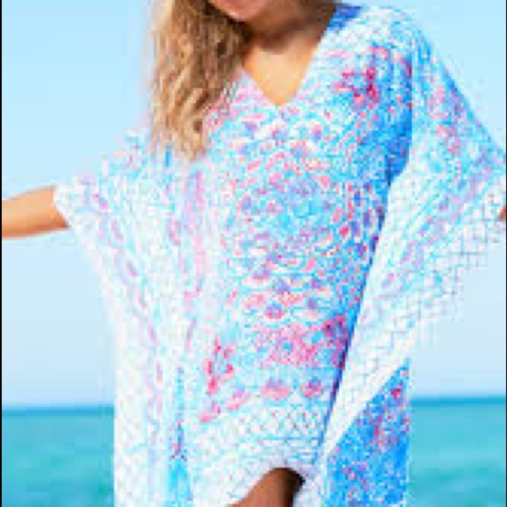 NWOT Lilly Pulitzer Caftan Cotton Beach Coverup!